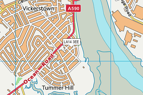 LA14 3EE map - OS VectorMap District (Ordnance Survey)