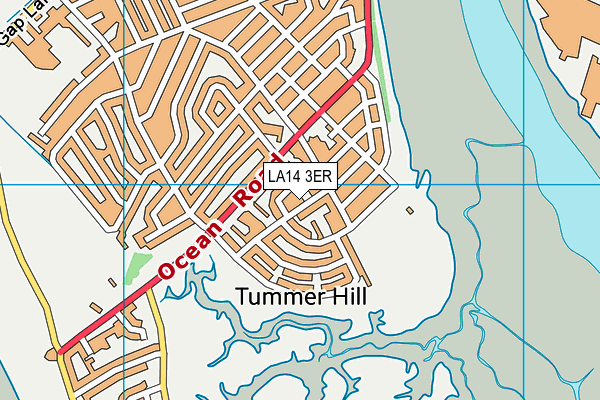 LA14 3ER map - OS VectorMap District (Ordnance Survey)