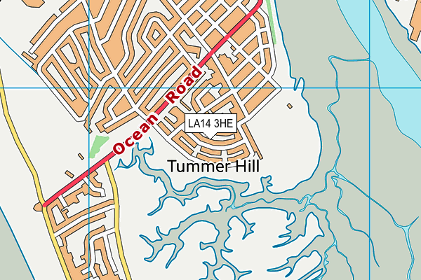 LA14 3HE map - OS VectorMap District (Ordnance Survey)