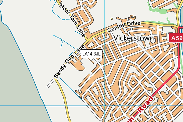 LA14 3JL map - OS VectorMap District (Ordnance Survey)
