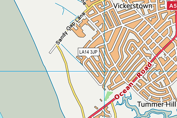 LA14 3JP map - OS VectorMap District (Ordnance Survey)