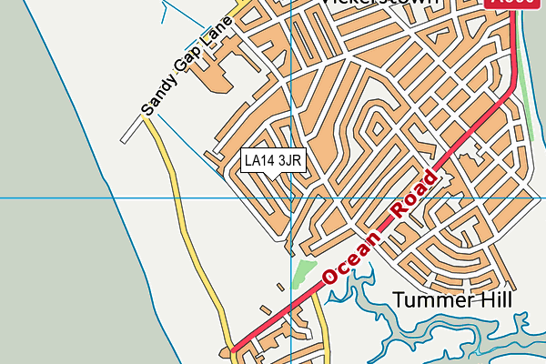 LA14 3JR map - OS VectorMap District (Ordnance Survey)