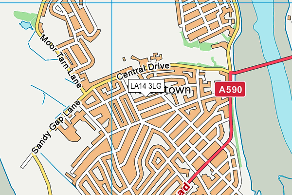 LA14 3LG map - OS VectorMap District (Ordnance Survey)