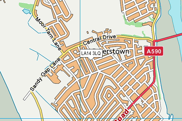 LA14 3LQ map - OS VectorMap District (Ordnance Survey)