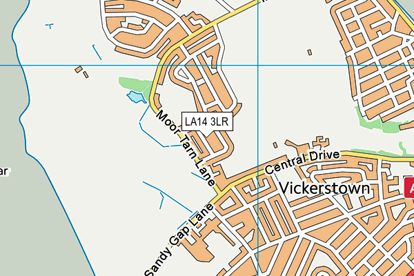LA14 3LR map - OS VectorMap District (Ordnance Survey)