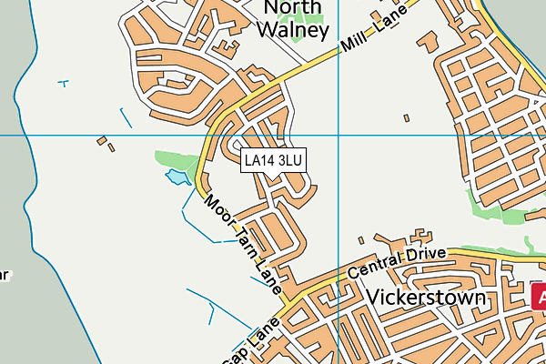 LA14 3LU map - OS VectorMap District (Ordnance Survey)