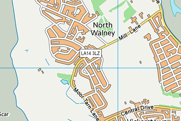 LA14 3LZ map - OS VectorMap District (Ordnance Survey)