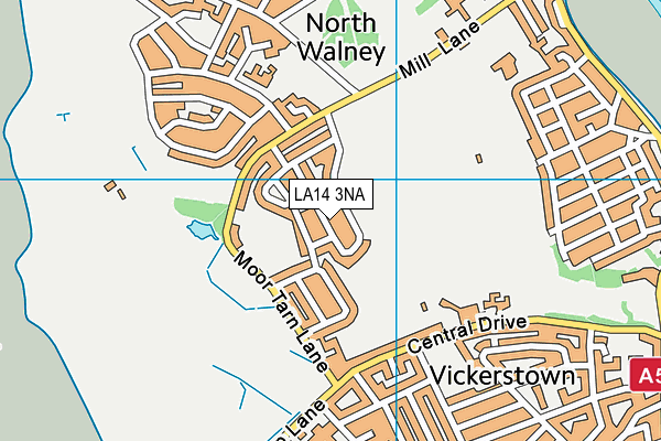 LA14 3NA map - OS VectorMap District (Ordnance Survey)
