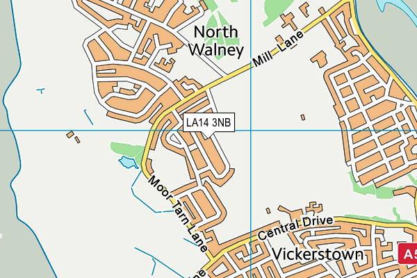 LA14 3NB map - OS VectorMap District (Ordnance Survey)