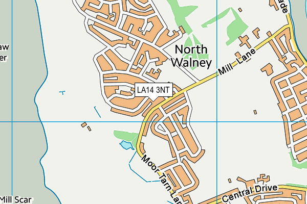 LA14 3NT map - OS VectorMap District (Ordnance Survey)