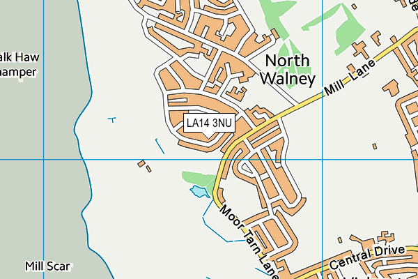 LA14 3NU map - OS VectorMap District (Ordnance Survey)