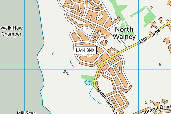 LA14 3NX map - OS VectorMap District (Ordnance Survey)