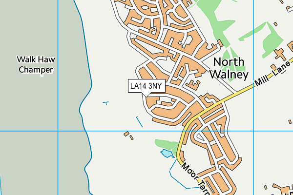 LA14 3NY map - OS VectorMap District (Ordnance Survey)
