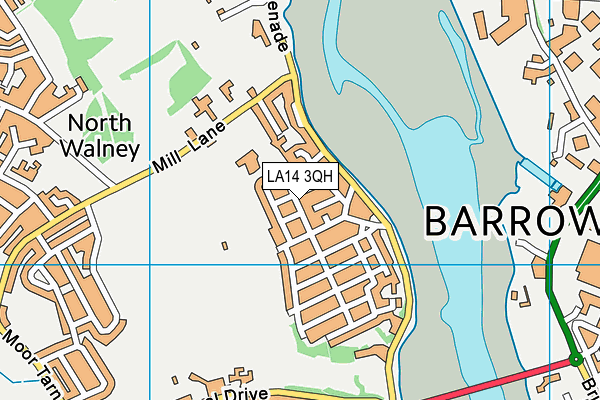 LA14 3QH map - OS VectorMap District (Ordnance Survey)