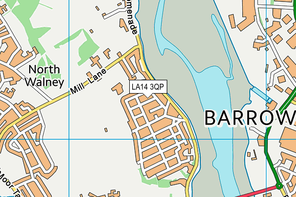 LA14 3QP map - OS VectorMap District (Ordnance Survey)