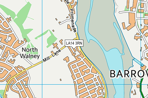 LA14 3RN map - OS VectorMap District (Ordnance Survey)