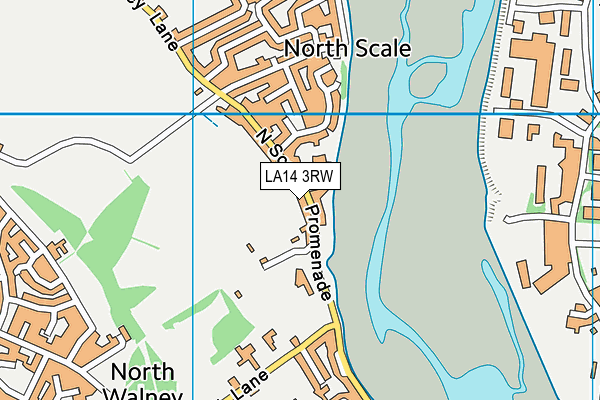 LA14 3RW map - OS VectorMap District (Ordnance Survey)