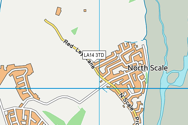 LA14 3TD map - OS VectorMap District (Ordnance Survey)