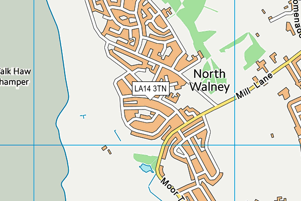 LA14 3TN map - OS VectorMap District (Ordnance Survey)