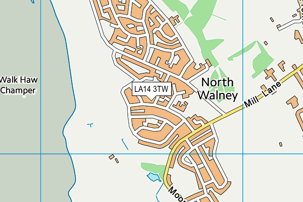 LA14 3TW map - OS VectorMap District (Ordnance Survey)
