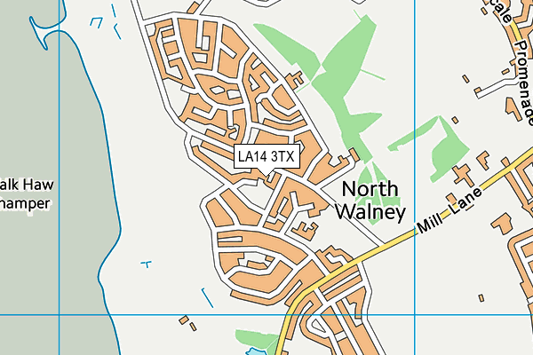 LA14 3TX map - OS VectorMap District (Ordnance Survey)