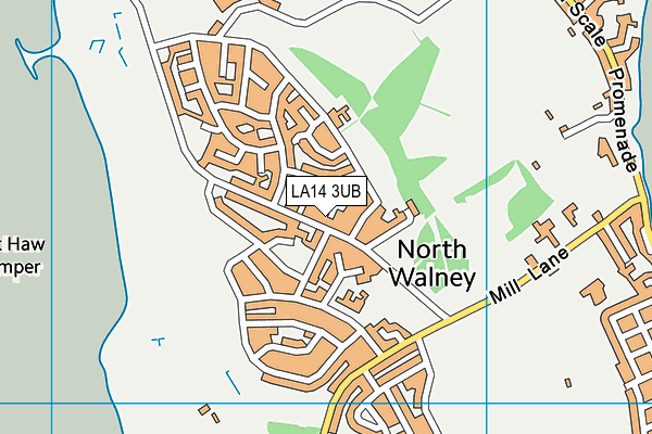 LA14 3UB map - OS VectorMap District (Ordnance Survey)