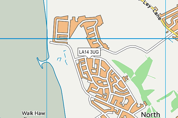 LA14 3UG map - OS VectorMap District (Ordnance Survey)