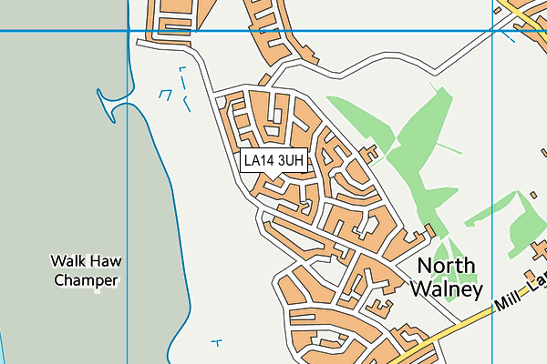LA14 3UH map - OS VectorMap District (Ordnance Survey)