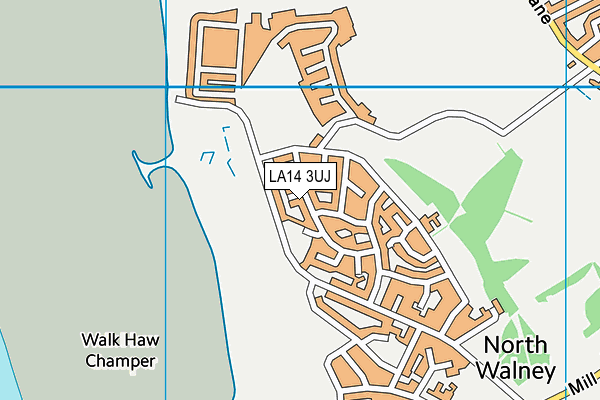 LA14 3UJ map - OS VectorMap District (Ordnance Survey)