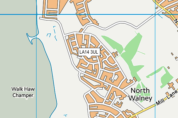 LA14 3UL map - OS VectorMap District (Ordnance Survey)