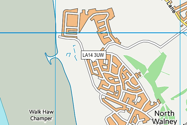 LA14 3UW map - OS VectorMap District (Ordnance Survey)