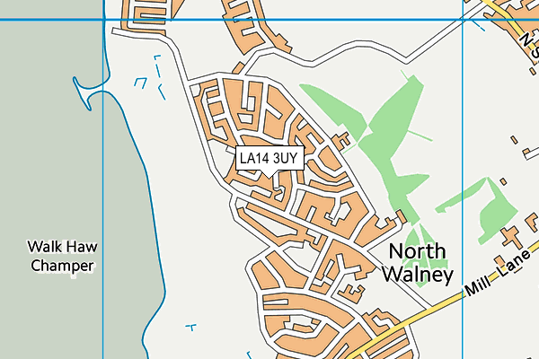 LA14 3UY map - OS VectorMap District (Ordnance Survey)