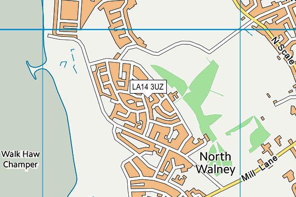 LA14 3UZ map - OS VectorMap District (Ordnance Survey)