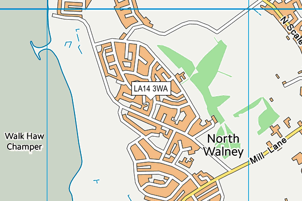 LA14 3WA map - OS VectorMap District (Ordnance Survey)
