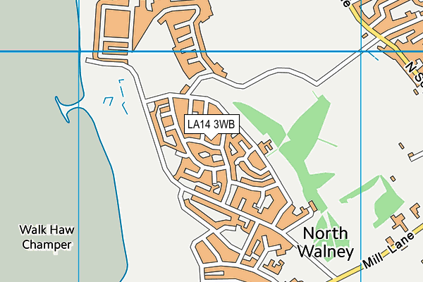 LA14 3WB map - OS VectorMap District (Ordnance Survey)