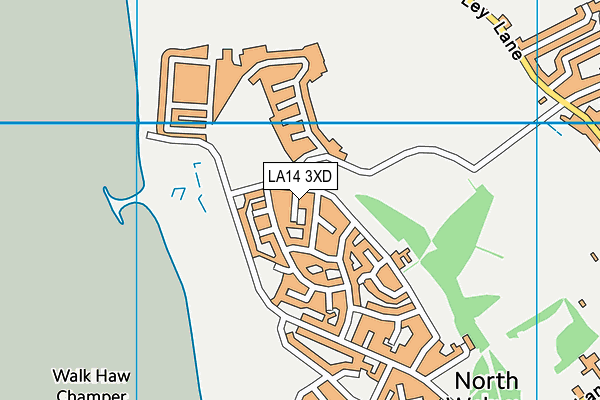 LA14 3XD map - OS VectorMap District (Ordnance Survey)