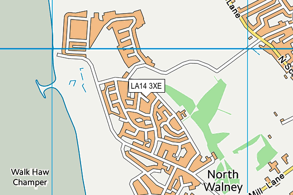 LA14 3XE map - OS VectorMap District (Ordnance Survey)
