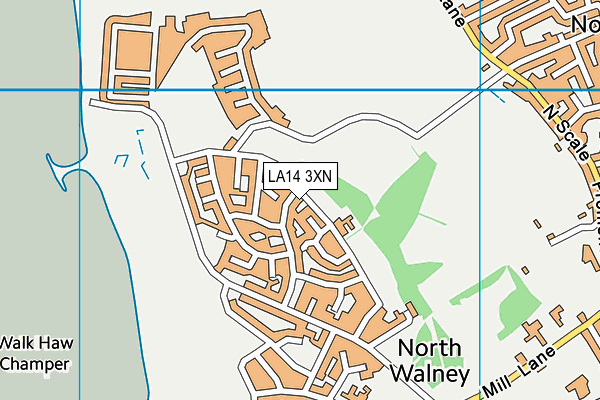 LA14 3XN map - OS VectorMap District (Ordnance Survey)