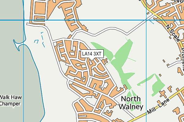LA14 3XT map - OS VectorMap District (Ordnance Survey)