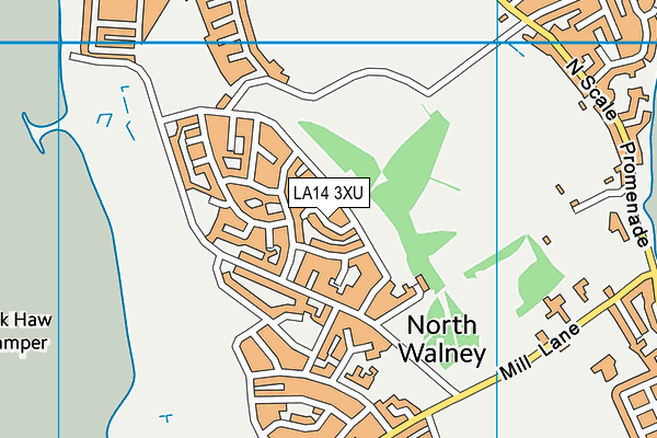 LA14 3XU map - OS VectorMap District (Ordnance Survey)