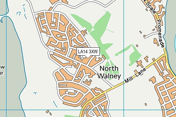 LA14 3XW map - OS VectorMap District (Ordnance Survey)
