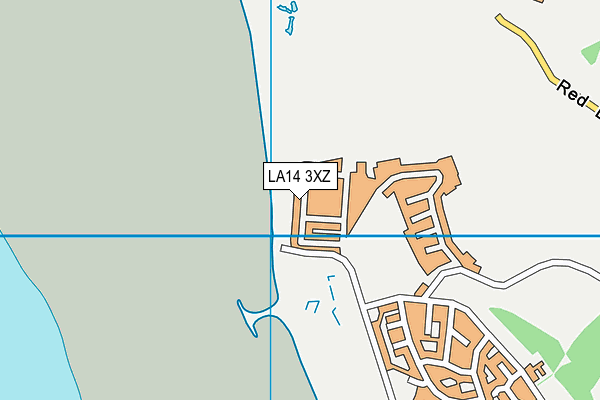 LA14 3XZ map - OS VectorMap District (Ordnance Survey)