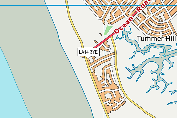 LA14 3YE map - OS VectorMap District (Ordnance Survey)