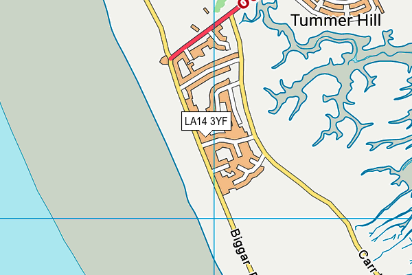 LA14 3YF map - OS VectorMap District (Ordnance Survey)