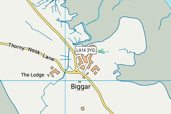 LA14 3YG map - OS VectorMap District (Ordnance Survey)