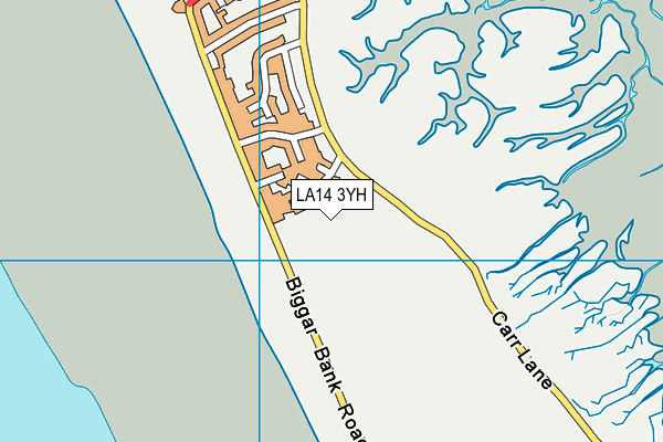 LA14 3YH map - OS VectorMap District (Ordnance Survey)