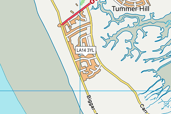 LA14 3YL map - OS VectorMap District (Ordnance Survey)