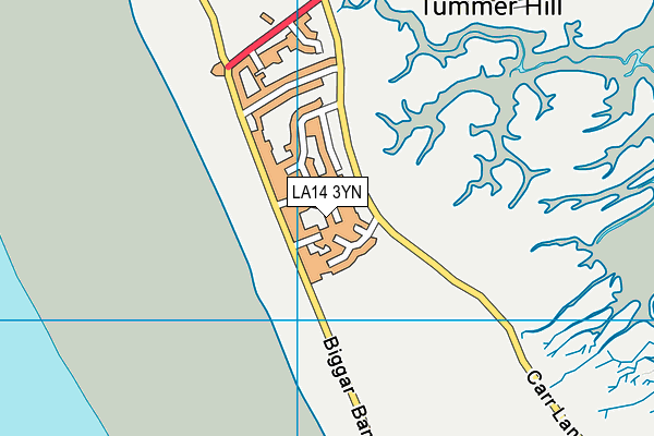 LA14 3YN map - OS VectorMap District (Ordnance Survey)