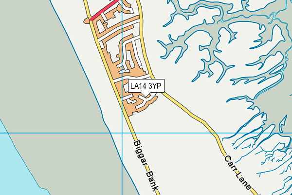 LA14 3YP map - OS VectorMap District (Ordnance Survey)