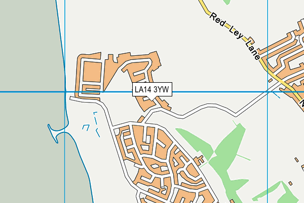 LA14 3YW map - OS VectorMap District (Ordnance Survey)